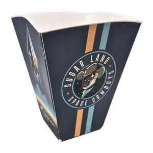 Sugar Land Space Cowboys Popcorn Bucket Blue Gold 9.5x8"